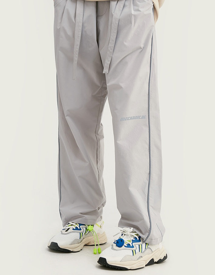 Stitching Printed Casual Trousers Straight Leg Men