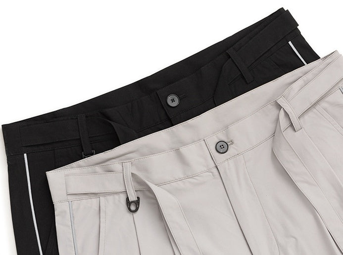 Stitching Printed Casual Trousers Straight Leg Men