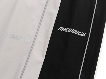 Stitching Printed Casual Trousers Straight Leg Men