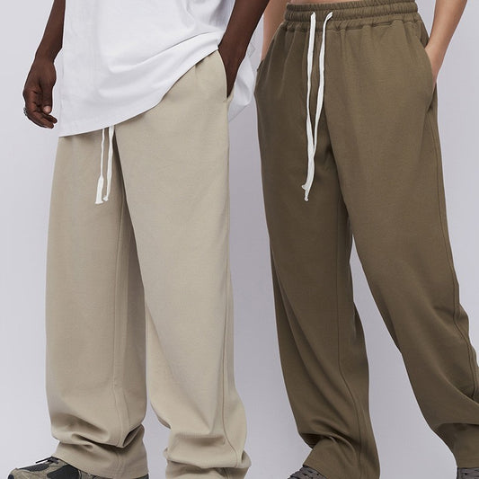 Loose And Lazy Style Straight-leg Trousers