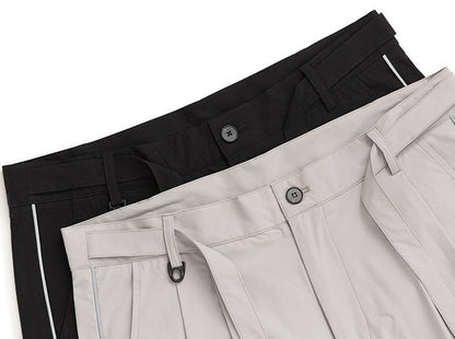 Stitching Printed Casual Trousers Straight Leg Men